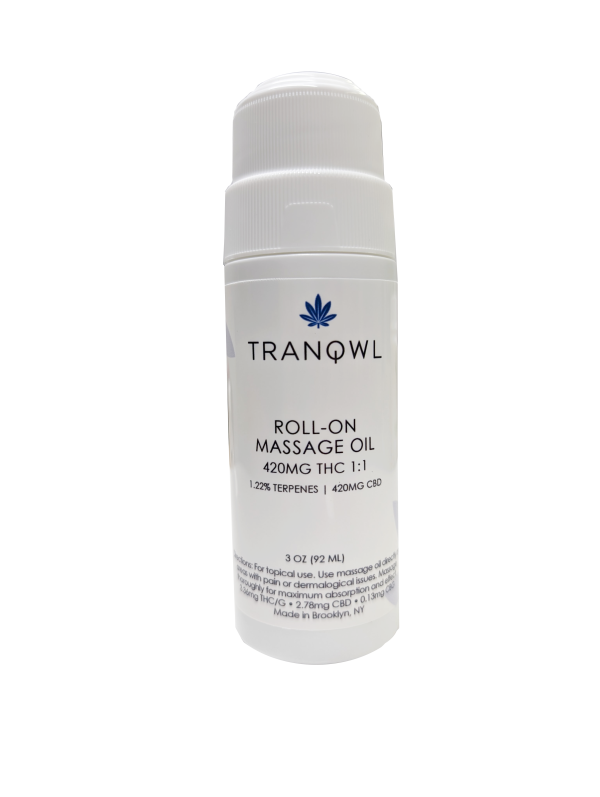 Tranqwl Roll-On Massage Oil Cannabis Infused Topical New York